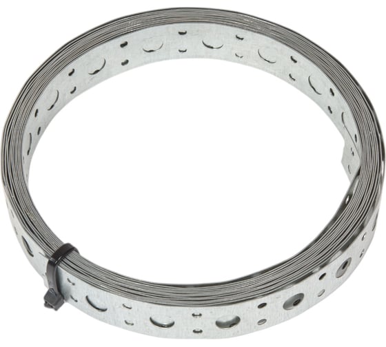 Изображение товара Лента монтажная перфорированная оцинкованная КРЕПКО-НАКРЕПКО прямая 0,5x20 мм, 5 м 73808