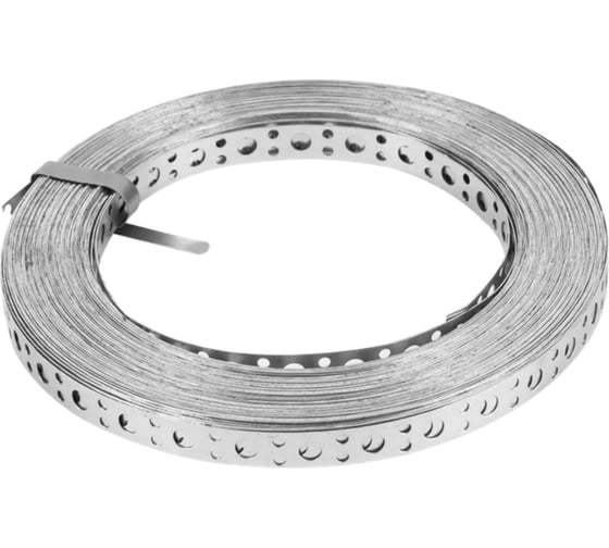 Изображение товара Лента монтажная перфорированная оцинкованная КРЕПКО-НАКРЕПКО прямая 0,5x12x25 м 70821