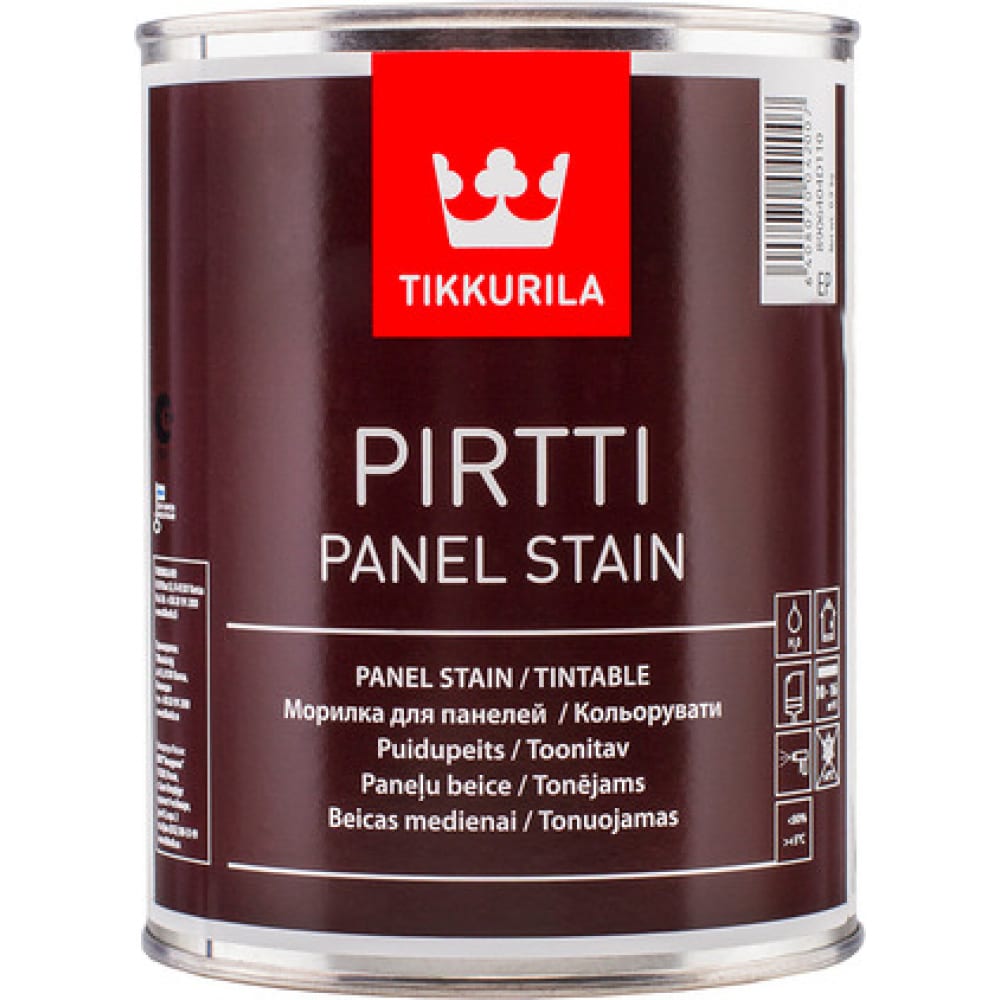 фото Водоразбавляемая морилка на акрилатной основе tikkurila pirtti panel stain 0,9л 8906404d110
