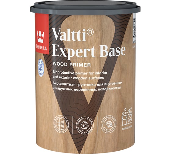 Изображение товара Грунтовочный антисептик Tikkurila VALTTI EXPERT BASE 0,9л 700009578