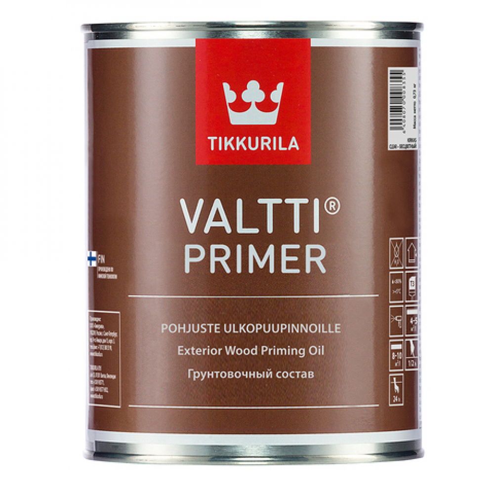 фото Грунт антисептик tikkurila valtti primer, содержащий масло 9л 505000160