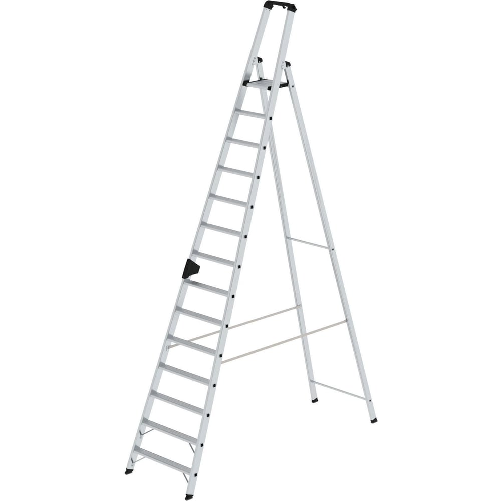 Изображение товара Стремянка MUNK 14 ступеней профессиональная алюминиевая, односторонняя