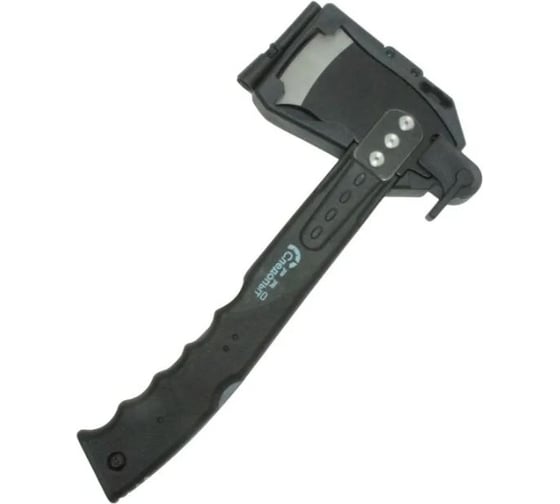 Изображение товара Топор туристический Следопыт 340x120x70мм с пилой, огнивом и свистком, 775 гр в чехле PF-AT-13