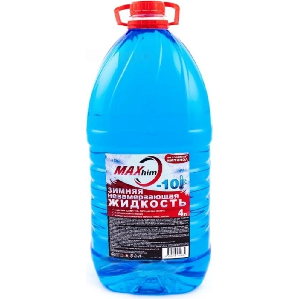 Изображение товара Незамерзающая жидкость MAXHIM 4 л - зимняя стеклоомывающая жидкость против мороза