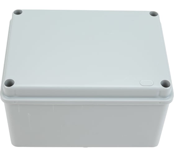 Изображение товара Распаечная коробка IEK открытой проводки,150x110x85, IP44, RAL7035, гладкие стенки, КМ41261 UKO11-150-110-085-K41-44