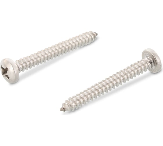 Изображение товара Саморез Metiz-A2, DIN 7981 M5.5x60 мм А2, нержавеющий с полукруг. гол., крестообразный шлиц, 50 шт. 798125560 50