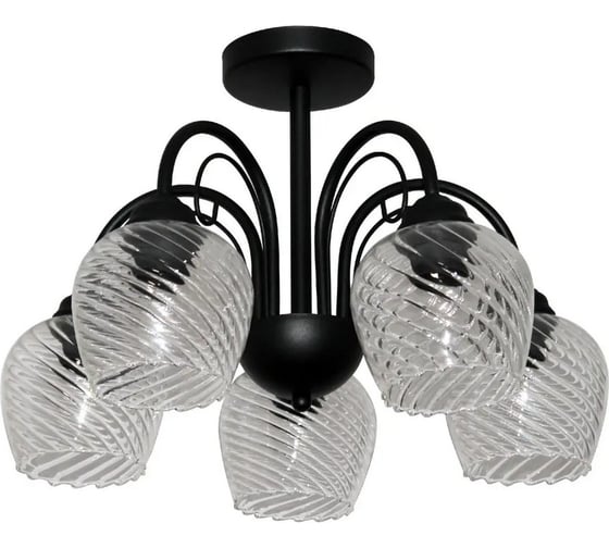 Изображение товара Люстра потолочная ЭЛЕТЕХ Берта 151 черный муар (Плафон 8270) НСБ 01-5x60-132 Е27 1005404983