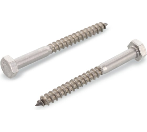 Изображение товара Саморез сантехнический METIZ-A2 DIN 571, M8x25 мм, нержавеющая сталь A2, 10 шт. 5712825 10