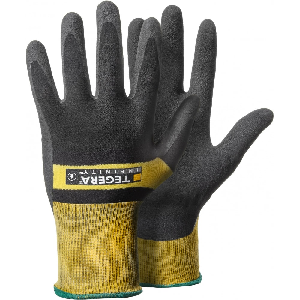 Нитриловые рабочие перчатки для защиты от механических рисков TEGERA противопорезные маслобензостойкие перчатки tegera