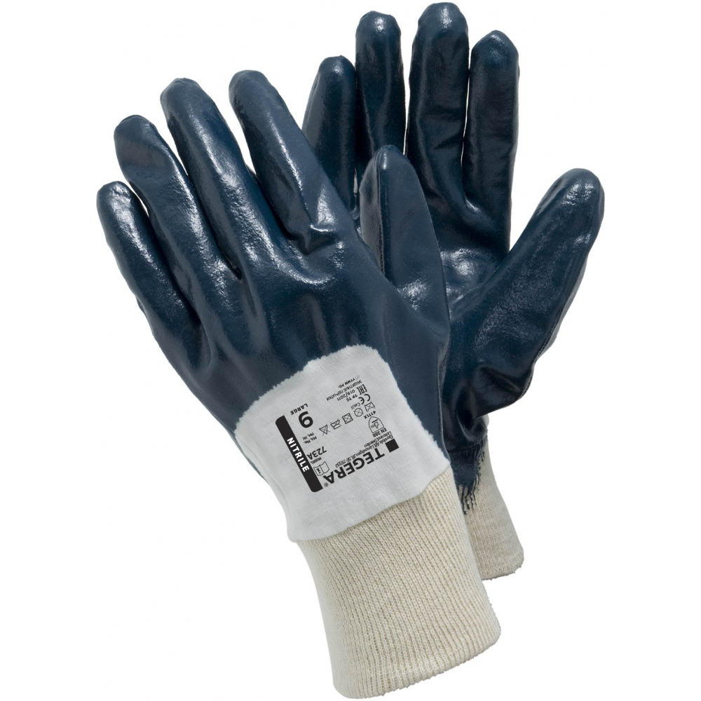 Нитриловые рабочие перчатки TEGERA маслобензостойкие нитриловые рабочие перчатки tegera