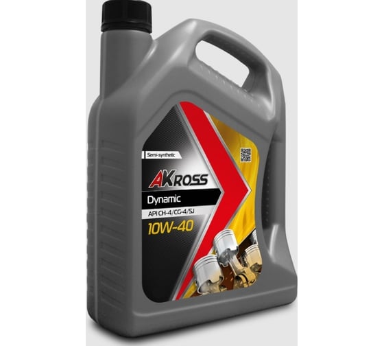 Изображение товара Масло моторное полусинтетическое AKross DYNAMIC 10W-40 CH-4/CG-4/SJ 5л AKS0015MOS
