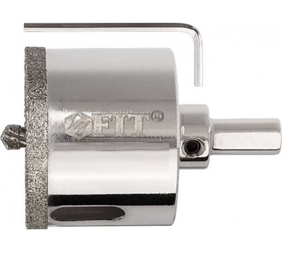 Изображение товара Коронка алмазная кольцевая по керамограниту, камню и кафелю с центровочным сверлом 60x70 мм FIT 16223