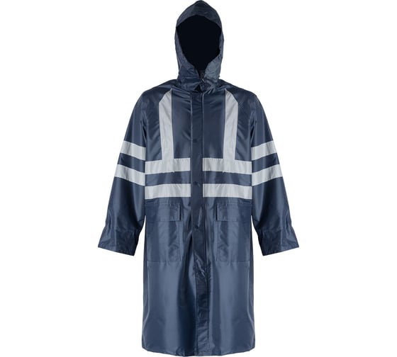 Изображение товара Влагозащитный плащ 2Hands повышенной видимости арт. РP1HV, цвет синий, р-р 4XL Плащ PР1HV синий - 4XL