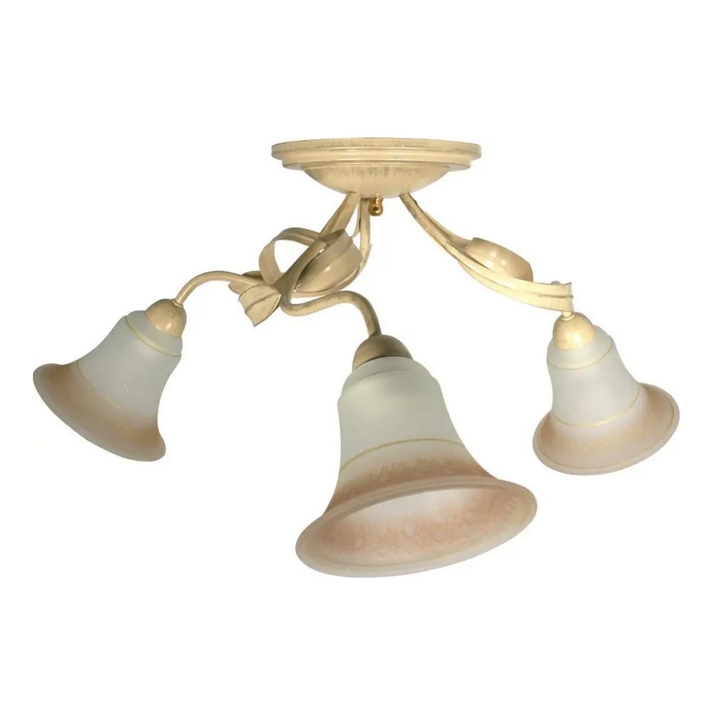 Изображение товара Люстра потолочная ЭЛЕТЕХ Лилия 131 бежевый золото современная для 3 ламп