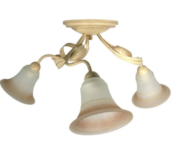 Изображение товара Люстра потолочная ЭЛЕТЕХ Лилия 131 бежевый/золото (Плафон 00013) НПБ 01-3x60-141 Е27 1005403746