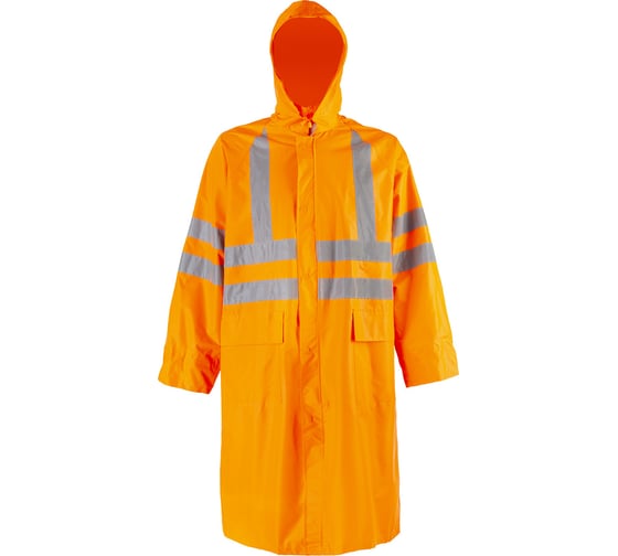 Изображение товара Влагозащитный плащ 2Hands повышенной видимости арт. РP1HV, цвет оранж, р-р 3XL Плащ PР1HV оранж - 3XL