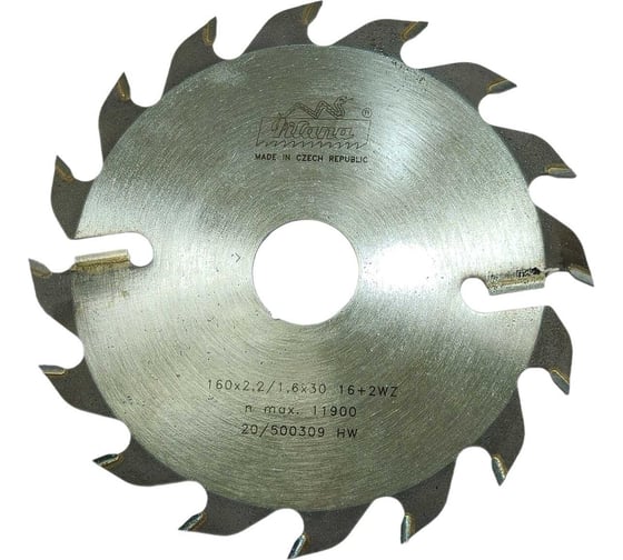 Изображение товара Диск пильный по дереву НМ 160x2.2/1.6x30 мм, 16+2 94WZ Pilana CT00600003
