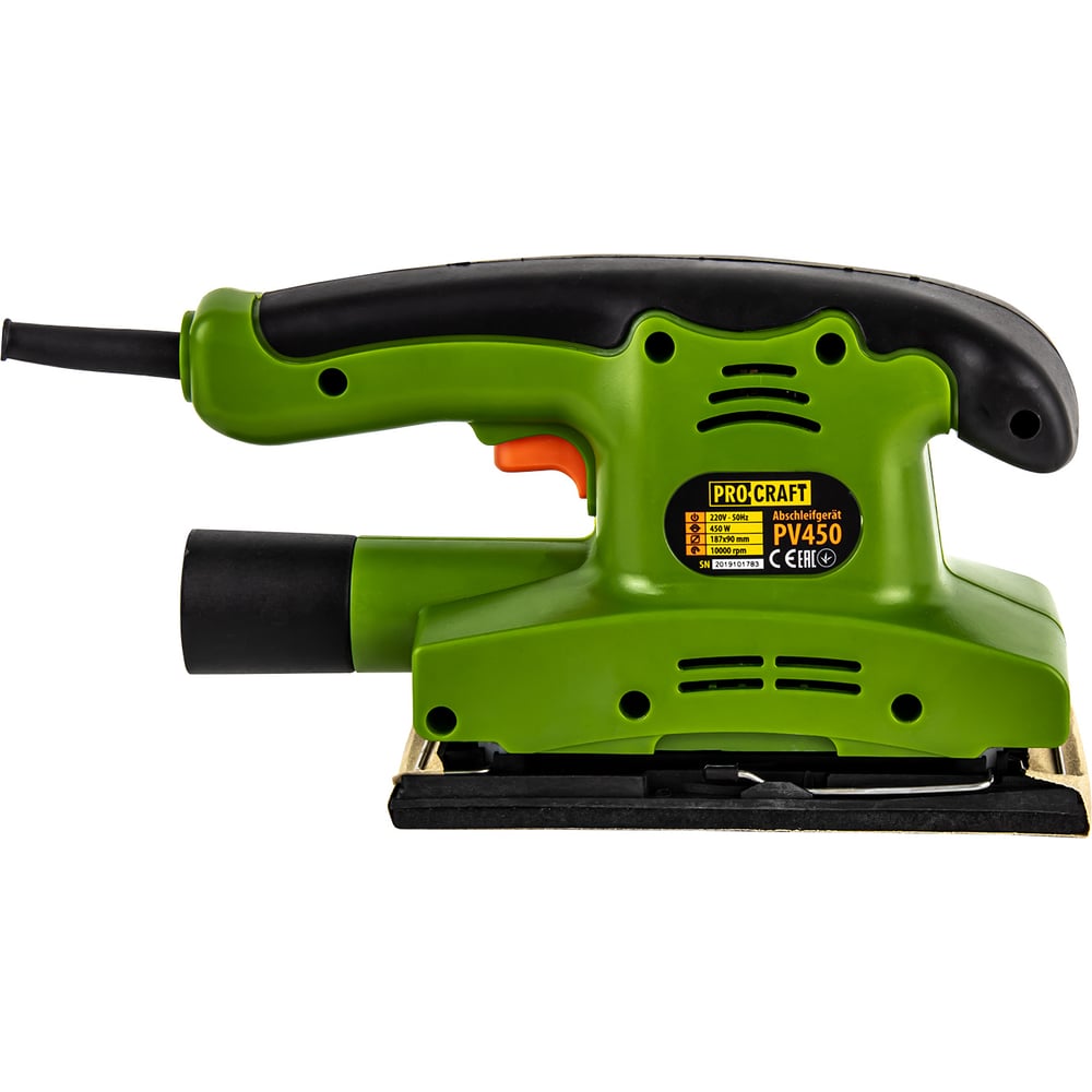 Изображение товара Плоскошлифовальная виброшлифмашина PROCRAFT PV450 187x90мм 450Вт