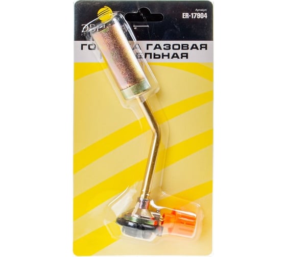 Изображение товара Горелка газовая кровельная Эврика с регулятором и клапаном, 1300 градусов, на блистере ER-17904 136300