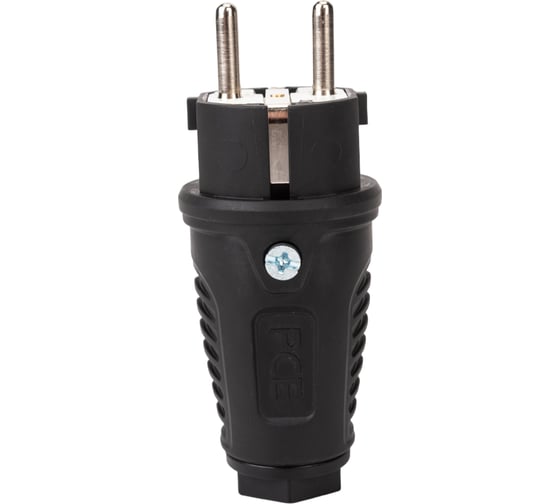 Изображение товара Кабельная вилка PCE 16A 220V 2P+E IP54 корпус черный, маркер черный 0511-ss