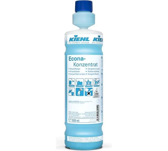 Изображение товара Универсальное ср-во для влагостойких поверхностей KIEHL Johannes KG Econa-Konzentrat 1 л j251702
