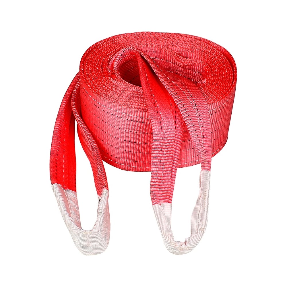 Изображение товара Буксировочный трос ПромСтроп 35 т 6,0 м ленточный полиэстер красный