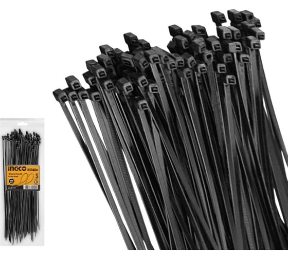 Изображение товара Кабельные стяжки INGCO 250x4,8 мм, 100 шт. HCTB25048