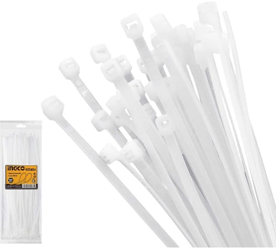 Изображение товара Стяжки нейлоновые INGCO 4.8x250 мм, 100 шт. HCT25048