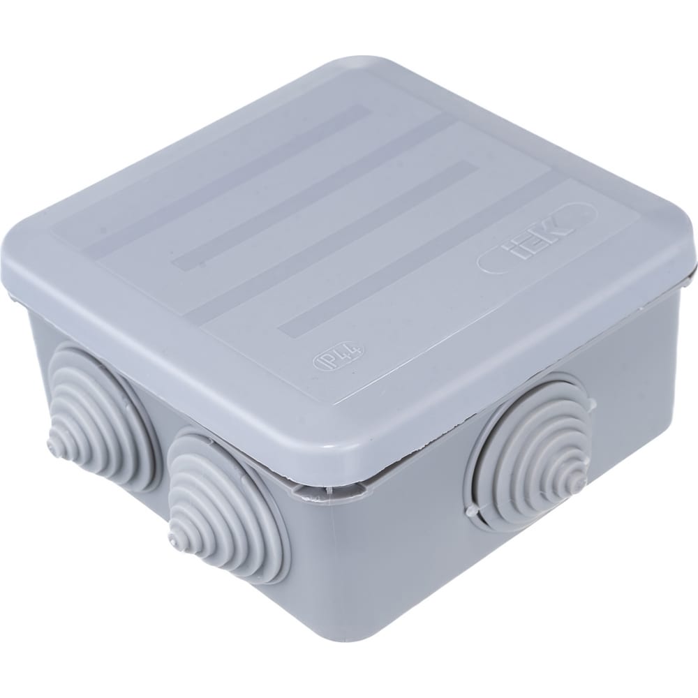 Распаячная коробка IEK коробка распаячная открытая 100х100х55 мм tdm electric с крышкой 8 входов бук ip54 sq1401 0613