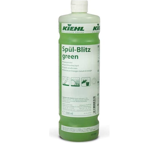 Изображение товара Средство для мытья посуды с усилителем блеска KIEHL Johannes KG Spül-Blitz green концентрат 1 л j555901