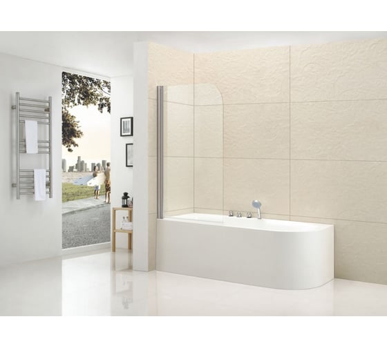 Изображение товара Душевая шторка на ванну Cezares ECO-O-V-1-80/140-C-Cr