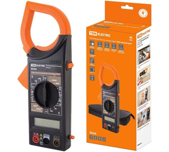 Изображение товара Токоизмерительные клещи TDM МастерЭлектрик М266 SQ1005-0004
