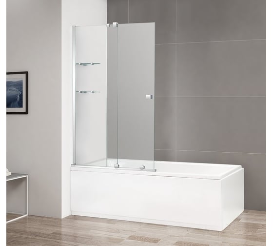 Изображение товара Шторка на ванну с полками STREAM-VFS-11-90/150-C-Cr Cezares STREAM-VFS-11-100/150-C-Cr