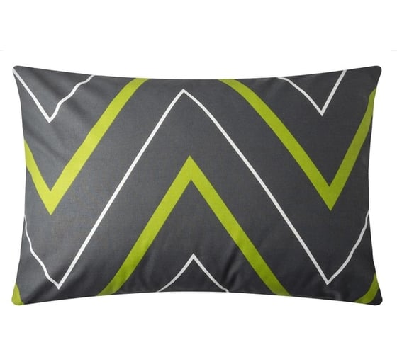 Изображение товара Наволочка Этель Зелено-серые зигзаги 50x70 см, 100% хлопок, поплин, 125 г/м2 4680830
