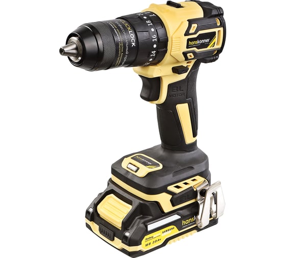 Изображение товара Аккумуляторный шуруповерт Hanskonner 1BatterySystem HCD2065PRO