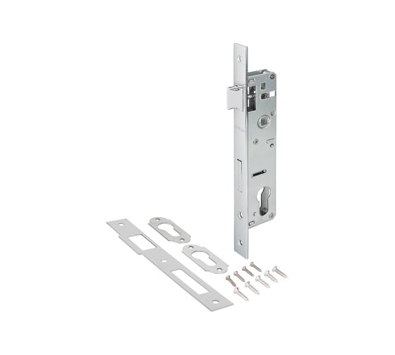 Изображение товара Врезной замок Marlok узкопрофильный, 153-25 мм, м/о 85 мм, защелка, CP хром 007569