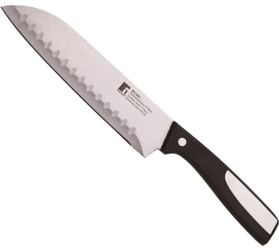 Изображение товара Нож сантоку Bergner 17,5 см, нержавеющая сталь, пластик, Resa BG-3951