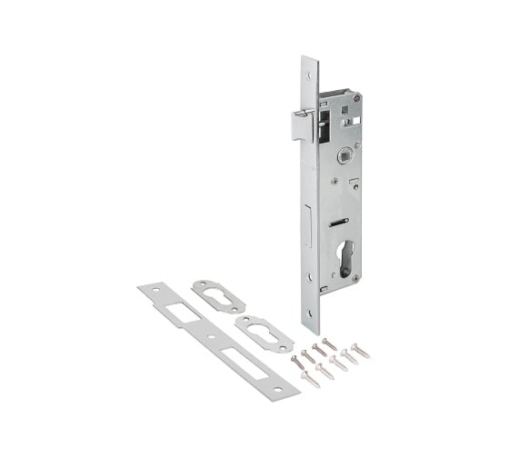 Изображение товара Врезной замок Marlok узкопрофильный, 153-30 мм, м/о 85 мм, защелка, CP хром 007564