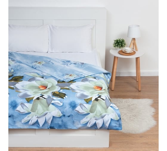 Изображение товара Пододеяльник Этель Кувшинки 145x210 см, 100% хлопок, бязь, 125 г/м² 5126799