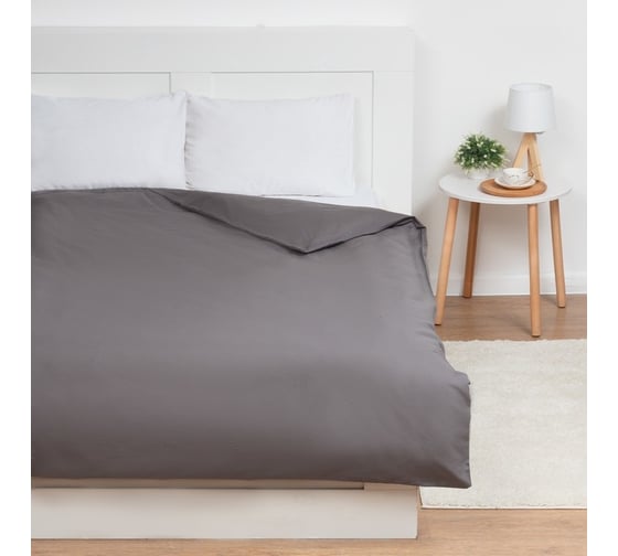 Изображение товара Пододеяльник Этель 200x215, цвет серый, 100% хлопок, бязь125 г/м2 9046019