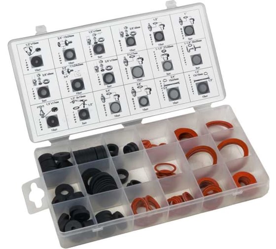 Изображение товара Набор шайб-прокладок 141 предмет СЕРВИС КЛЮЧ 73141