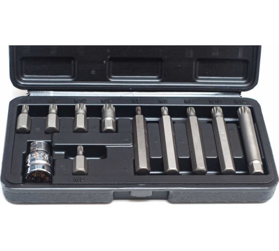 Изображение товара Набор бит (11 предметов; М 5-12 сплайн) СЕРВИС КЛЮЧ 76441