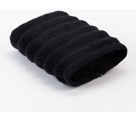 Изображение товара Полотенце махровое Этель Waves черный, 70x130 см, 100% хлопок, 460 гр/м2 6248371