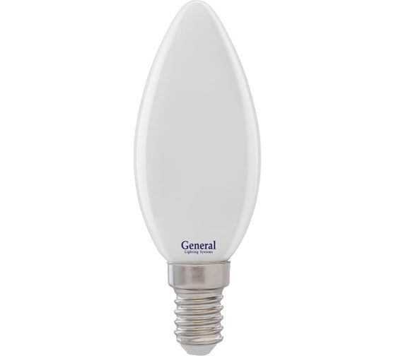 Изображение товара Светодиодная лампа General Lighting Systems Филамент матовый E14 7Вт 230В 450Лм 4500К Нейтральный белый свет Свеча GLDEN-CS-M-7-230-E14-4500 649948