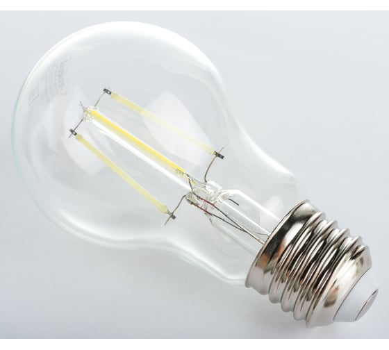 Изображение товара Светодиодная лампа General Lighting Systems Филамент прозрачный E27 13Вт 230В 1190Лм 6500К Холодный белый свет Груша GLDEN-A60S-13-230-E27-6500 649400