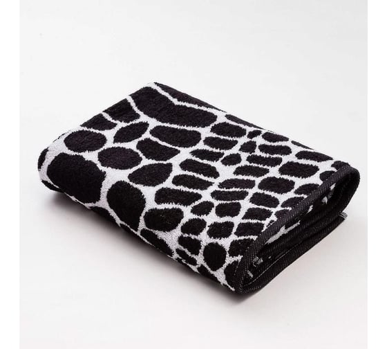 Изображение товара Полотенце махровое Этель ЧБ Змея 70x130 см, 100% хлопок, 420 гр/м2 5031618