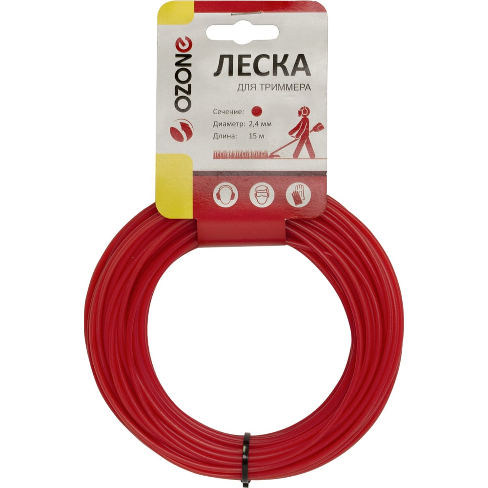 Изображение товара Леска для триммера (15 м; 2.4 мм; круг) OZONE LTR-2.4CL-15