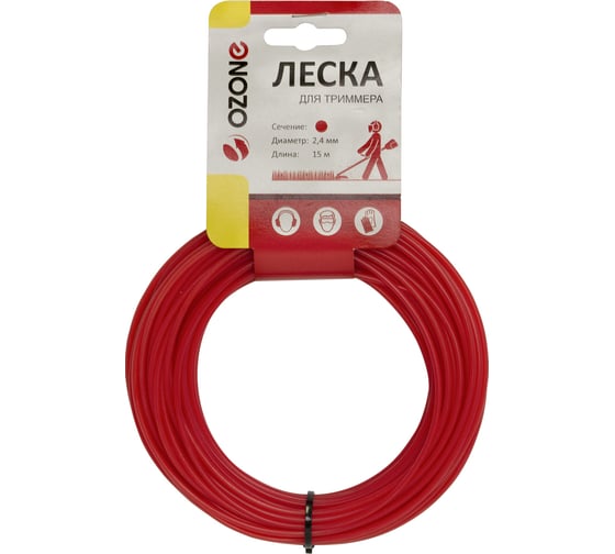 Изображение товара Леска для триммера (15 м; 2.4 мм; круг) OZONE LTR-2.4CL-15