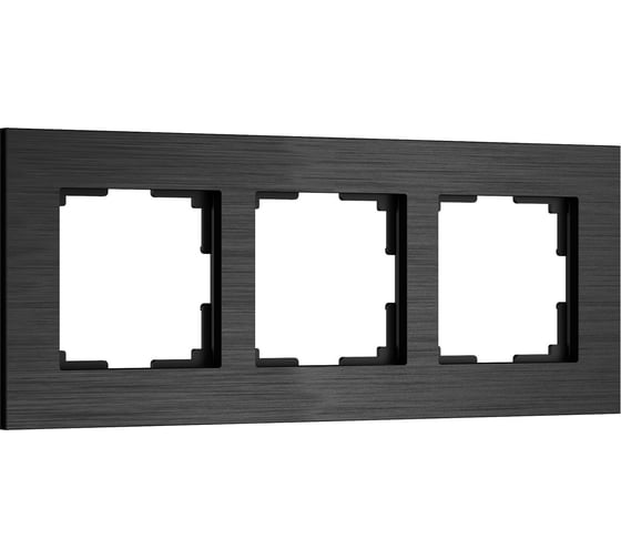Изображение товара Рамка WERKEL на 3 поста AluMax (черный алюминий) a066331