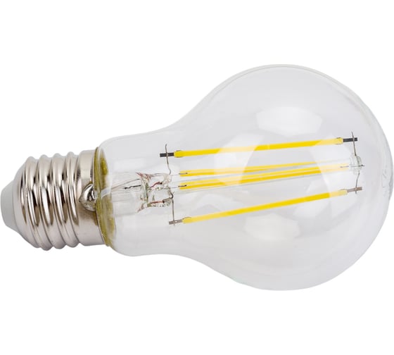 Изображение товара Светодиодная лампа General Lighting Systems Филамент прозрачный E27 15Вт 1330Лм 4500К Нейтральный белый свет Груша GLDEN-A60S-15-230-E27-4500 660317